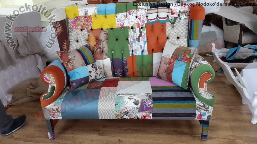 Jülide Hanım Şişli Patchwork Klasik Kanepe